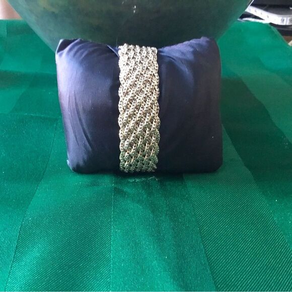 925 Silk Weave Stunning sparkly Vintage Bracelet - Picture 1 of 6